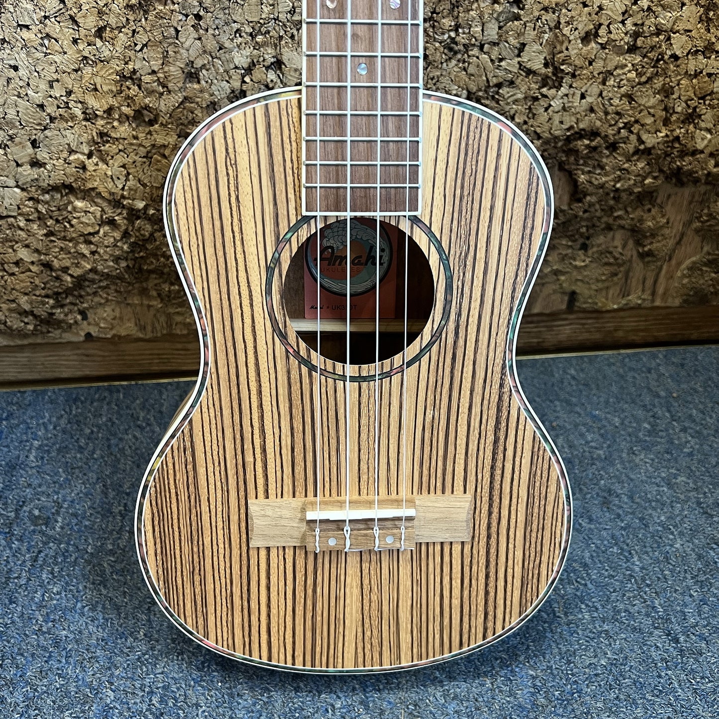 Amahi UK330T Classic Zebrawood Tenor Ukulele